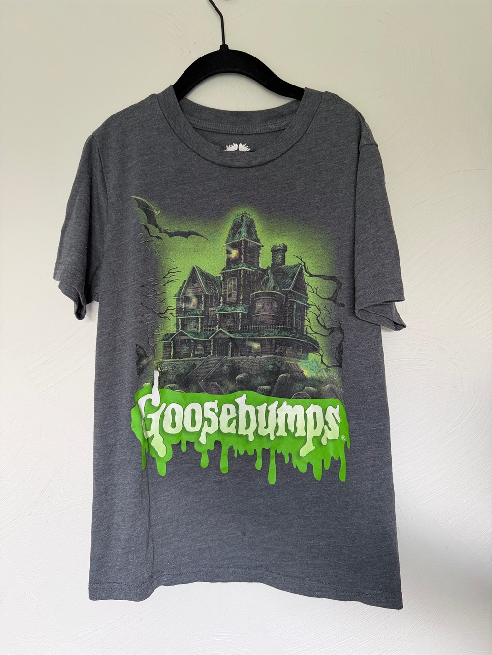 Goosebumps R. L. Stine Green Haunted House Graphic Tee